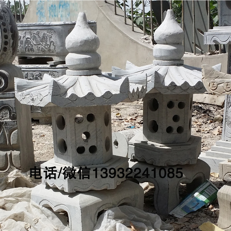 石灯笼仿古中式日式石灯庭院室外青石石雕摆件禅意别墅院子可定制